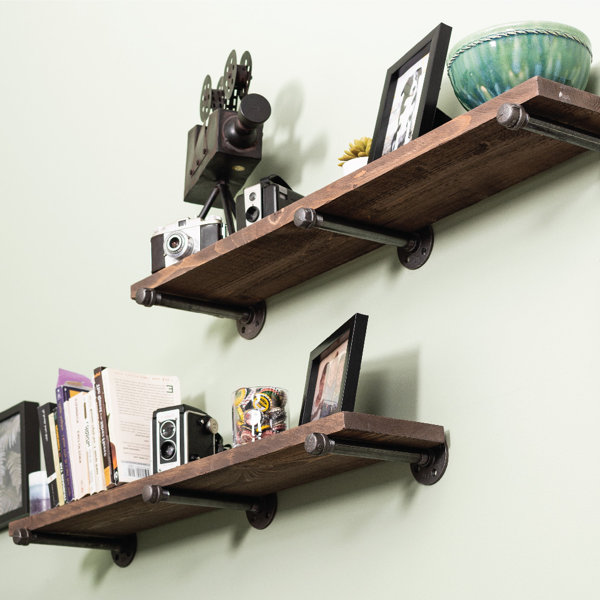 Williston Pingree Solid Wood 36 inch Floating Shelf & Reviews Wayfair